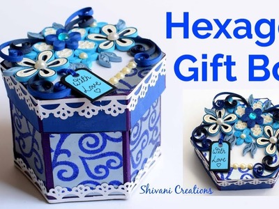Hexagon Gift Box. How to make Gift Box for Diwali. Quilled Hexagon Box