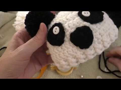 How to Crochet a Panda Preemie Hat Part 1 (Right Handed)