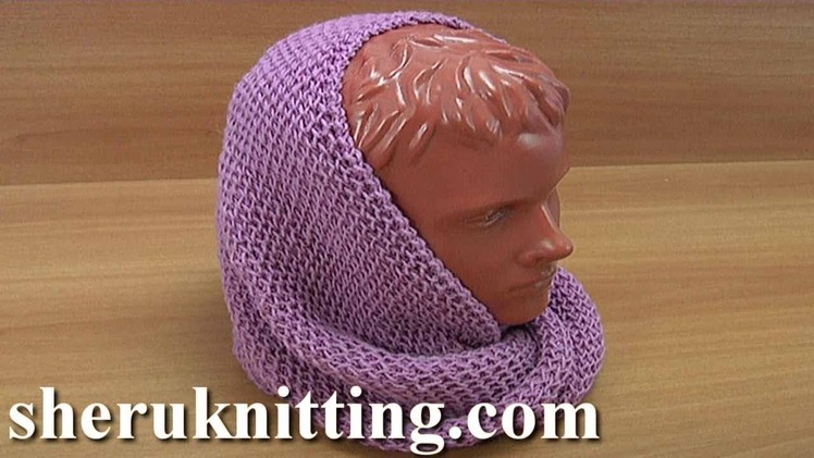 How to make a knitted snood scarf Tutorial 237