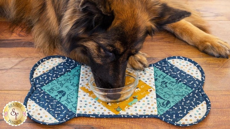 How to Make a Quilt As You Go Dog Placemat | A Shabby Fabrics Sewing Tutorial