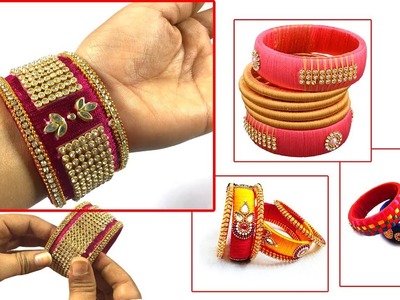 How to make Beautiful Silk Thread Bangles at Home by Handmade |  Handamade design | DIY bangles