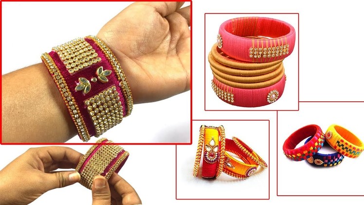 How to make Beautiful Silk Thread Bangles at Home by Handmade |  Handamade design | DIY bangles