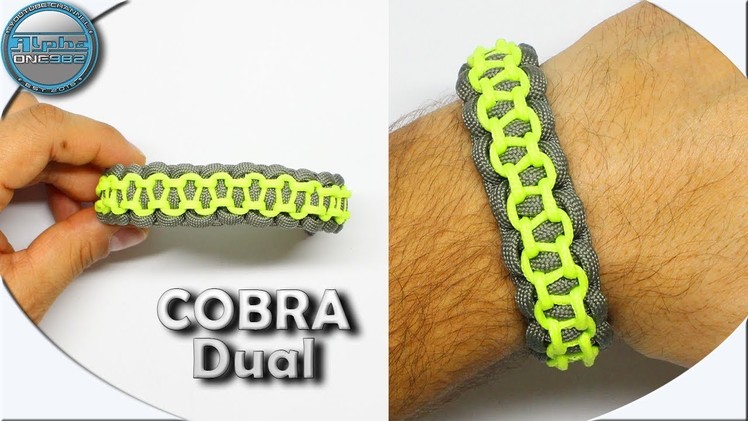 How to make Paracord bracelet Cobra Dual without buckles Easy DIY Paracord Tutorial