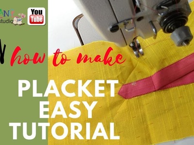 How to make placket easy tutorial diy????