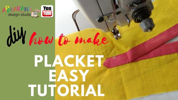 How to make placket easy tutorial diy????