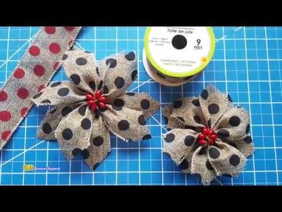 How to Make Poinsettia Bows for Christmas #dollartree