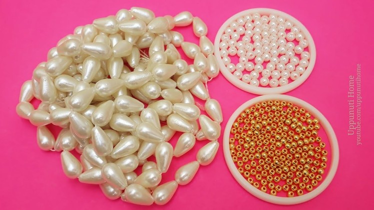 How To Make Simple And Beautiful Pearl Earrings At Home | DIY | Pearls Jewelry Making | uppunutihome