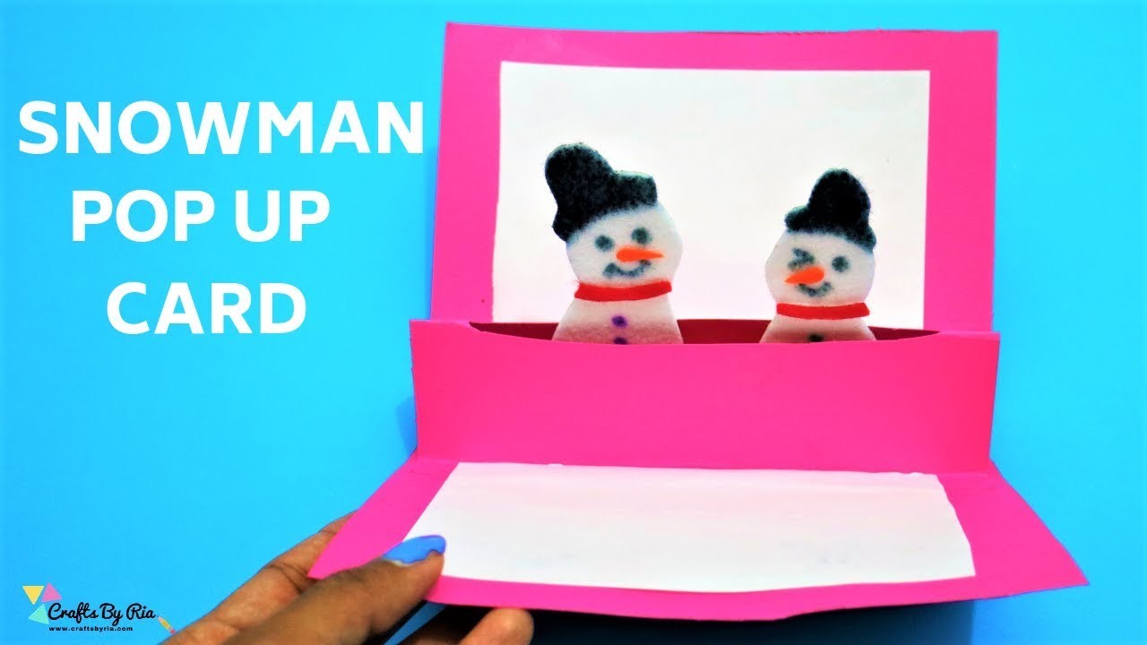 How To Make Snowman Pop Up Card~easy Christmas Card Diy~handmade