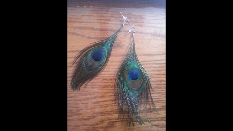 How to: Simple Peacock Feather Earrings