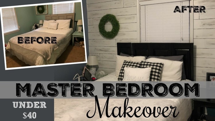 MASTER BEDROOM MAKEOVER. UNDER $40