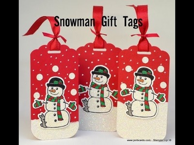 No.425 - Snowman Gift Tag (1 of 3 videos) UK Stampin' Up! Independent Demonstrator