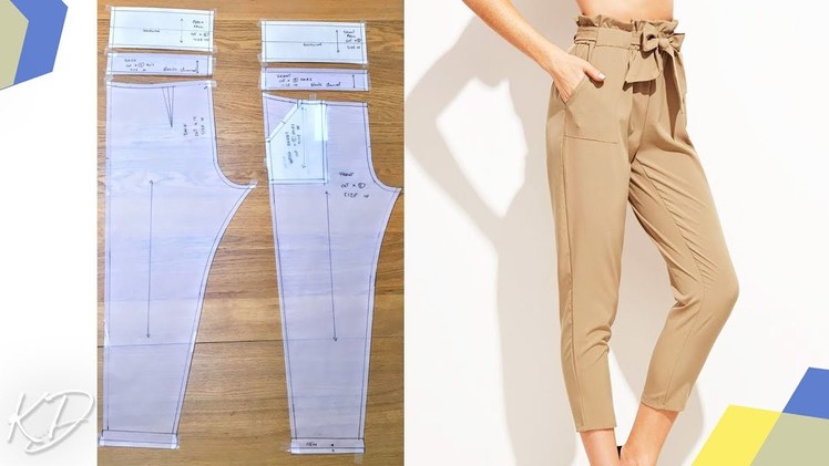 PAPER-BAG TROUSER WITH PATCH POCKETS | KIM DAVE