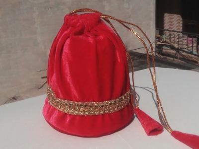Potli bag cutting and stitching ll Handmade Bag by ShreeBhgwati