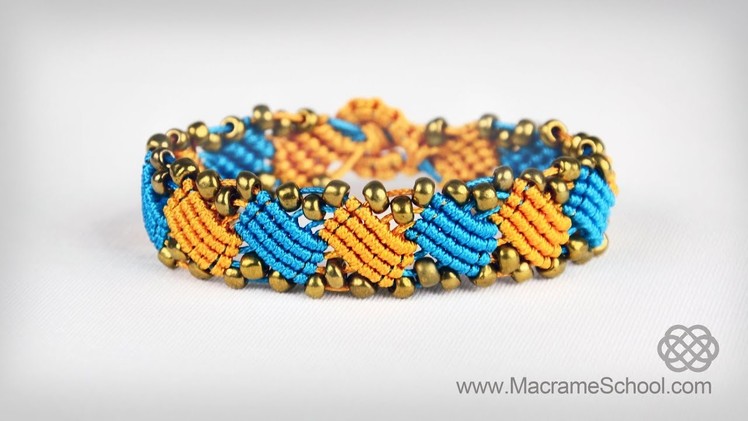 Rectangle Macramé Bracelet Tutorial by Macrame School