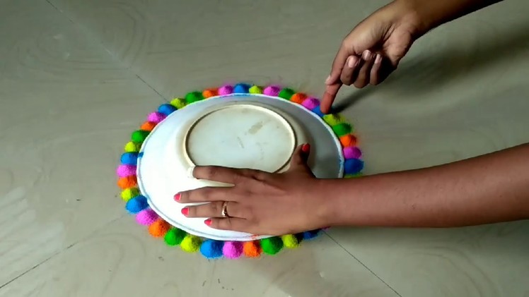 Simple and easy Rangoli designs for Diwali | unique Rangoli using simple tools | Rangoli for Diwali
