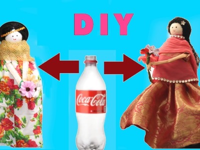 SIMPLE BOTTLE CRAFT | How to Make Doll from Plastic Bottle |  Best out of Waste  | Aloha Crafts