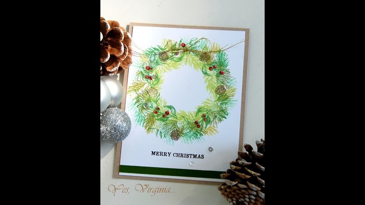 Stamp a Wreath with Small Stamps