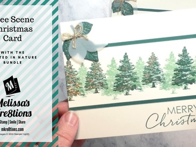 Tree Scene Christmas Card ft. Rooted in Nature with MKre8tions | Stampin' Up!®️
