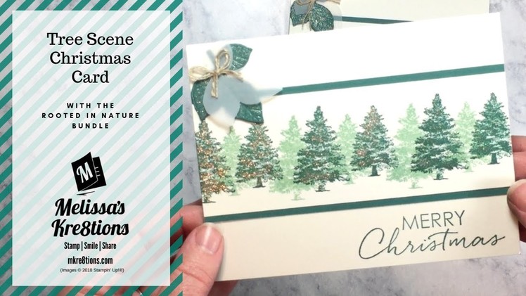 Tree Scene Christmas Card ft. Rooted in Nature with MKre8tions | Stampin' Up!®️