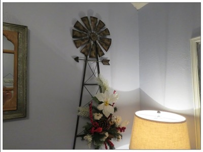 Tricia's Christmas: Windmill Wall Decor.Floral Arrangement