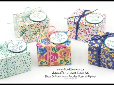 Triple Yankee Candle Tea Light Favours using Garden Impressions from Stampin' Up!