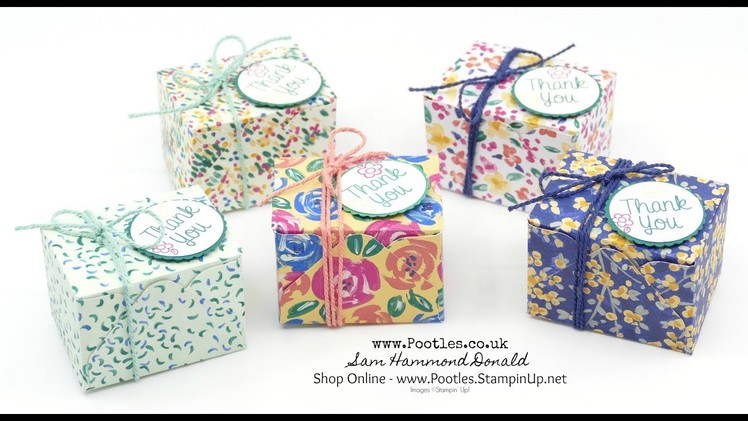 Triple Yankee Candle Tea Light Favours using Garden Impressions from Stampin' Up!