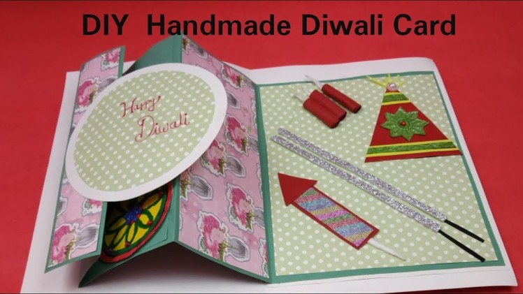 Very Easy Diwali card making Ideas 2018 |Diwali greeting card making for kids |Handmade Diwali Card