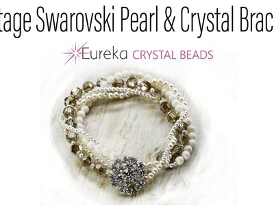 Vintage Swarovski Pearl & Crystal Bracelet