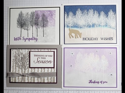 Winter Woods Glycerin Backgrounds Stampin' Up!