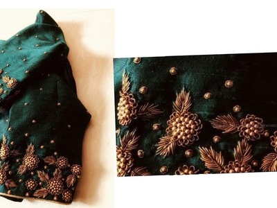 Zardosi - Beads hand Embroidery. Aari.maggam Work Design- Easy Making with normal Stitching needle