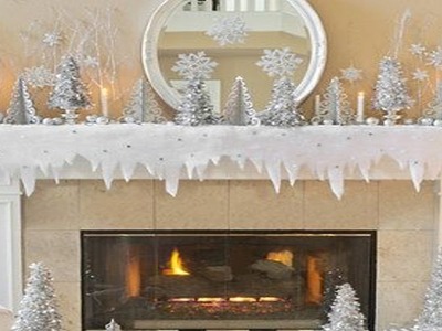 2018 Winter Fireplace Mantel Decoration Ideas 2