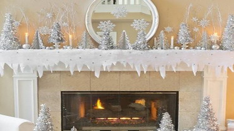 2018 Winter Fireplace Mantel Decoration Ideas 2