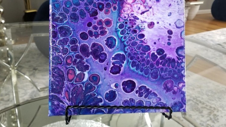 (25) Flip cup acrylic pour painting with four colors and white,  just enough cells????????