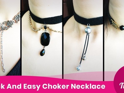4 Easy Chokers. How To Make DIY Choker. Halloween Cheap Idea