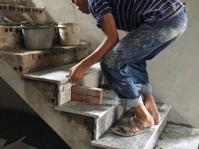 Amazing Techniques Smart Contruction Skills - Building And Installation A Granite Stairs
