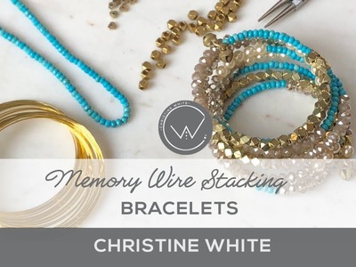 Beaded Memory Wire Stacking Bracelet Tutorial