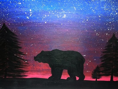 Bear silhouette -- SPEED painting