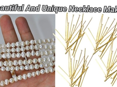 Beautiful trendy Necklace making with head pins