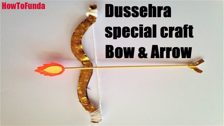Bow and arrow making with cardboard for kids at home easily | dussehra  festival special | diy craft