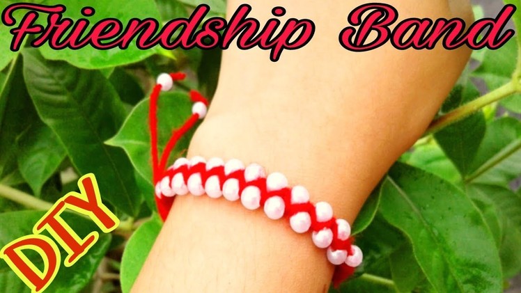 Bracelet.Friendship band.Friendship bracelets.How to make Crossed bracelet with pearls
