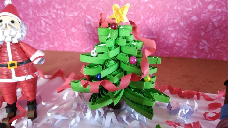 Christmas decoration part 2|quilling Xmas tree|quilling Xmas decoration |quilling art|paper craft