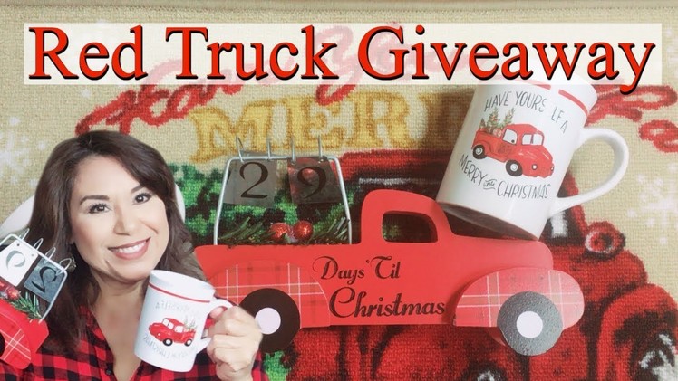 Christmas Tree Red Truck Theme Giveaway | CLOSED