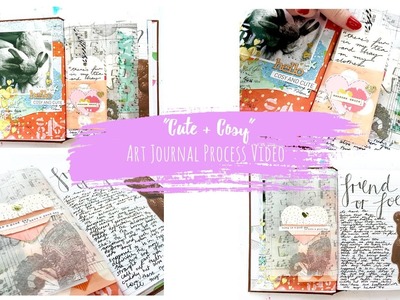 "Cosy + Cute" ~ Art Journal Process Video ~ Junk Journal + + + LET'S GET INKIE