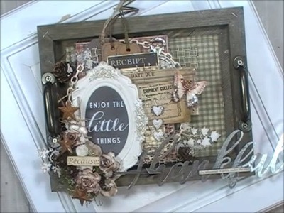 Country Rustic Wood Shadowbox Tray (DT Project for Reneabouquets.com)
