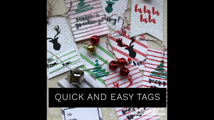 Day 3:  Several Quick and Easy Gift Tags in under 15 minutes. 25 days of Christmas video series