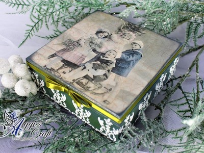 Decoupage Tutorial - Christmas themed box with children - DIY