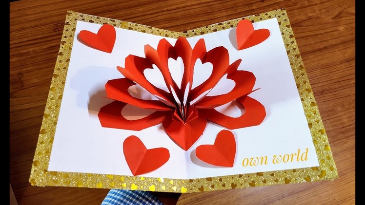 DIY 3D Heart ❤️ Pop Up Card | Valentine Pop Up Card
