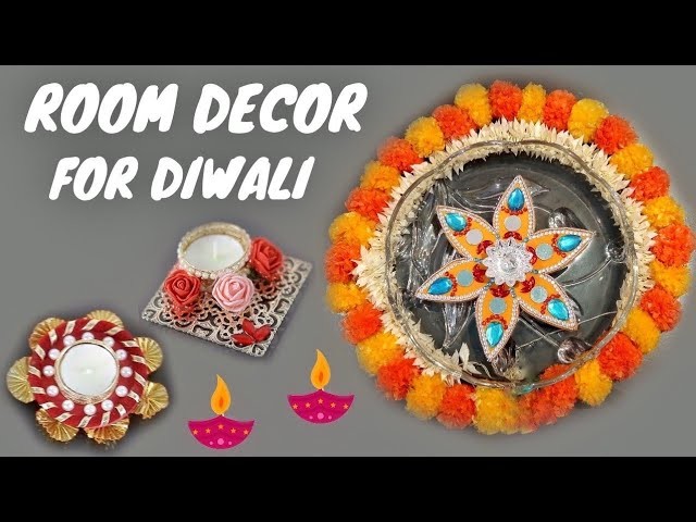 DIY: 4 Easy Diwali Decoration Ideas For Home 2018 | Simple Diwali Room Decor | Dhwani Bhatt