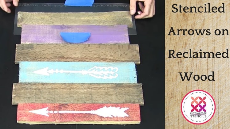 DIY a Arrow Stencil on Reclaimed Wood For The Perfect Wall Art!