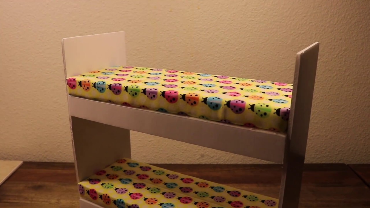 DIY- BARBIE DOLL ROOM- HOW TO MAKE -DOLL BUNK BED